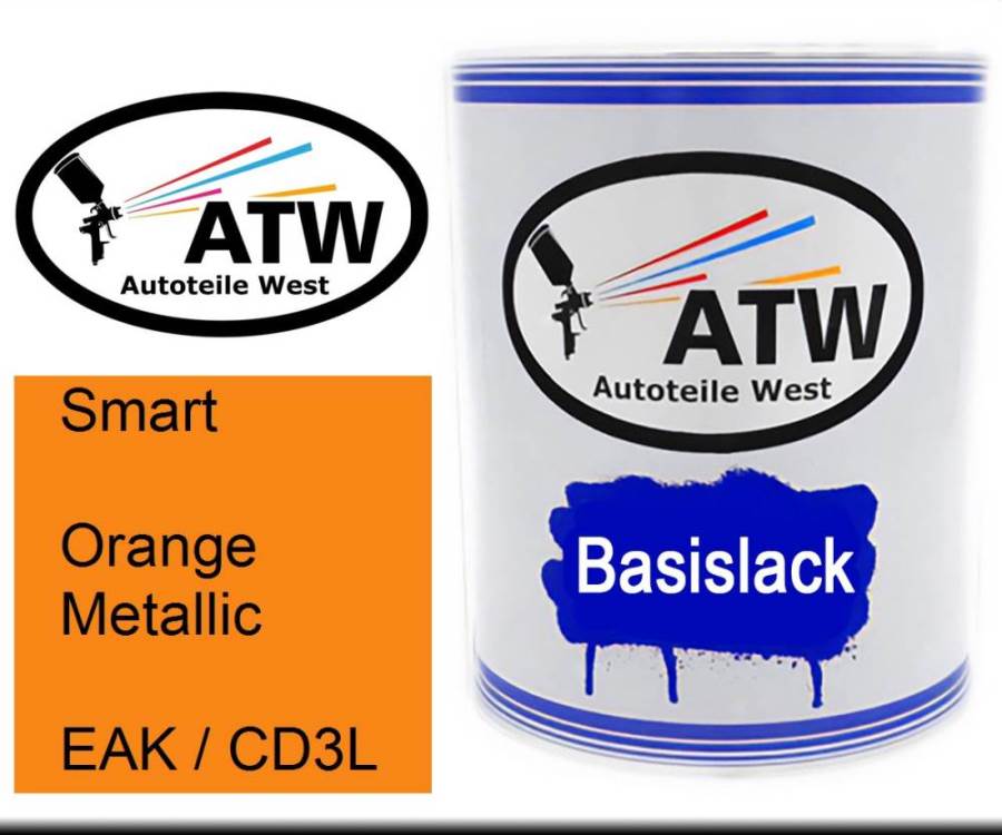 Smart, Orange Metallic, EAK / CD3L: 1L Lackdose, von ATW Autoteile West.